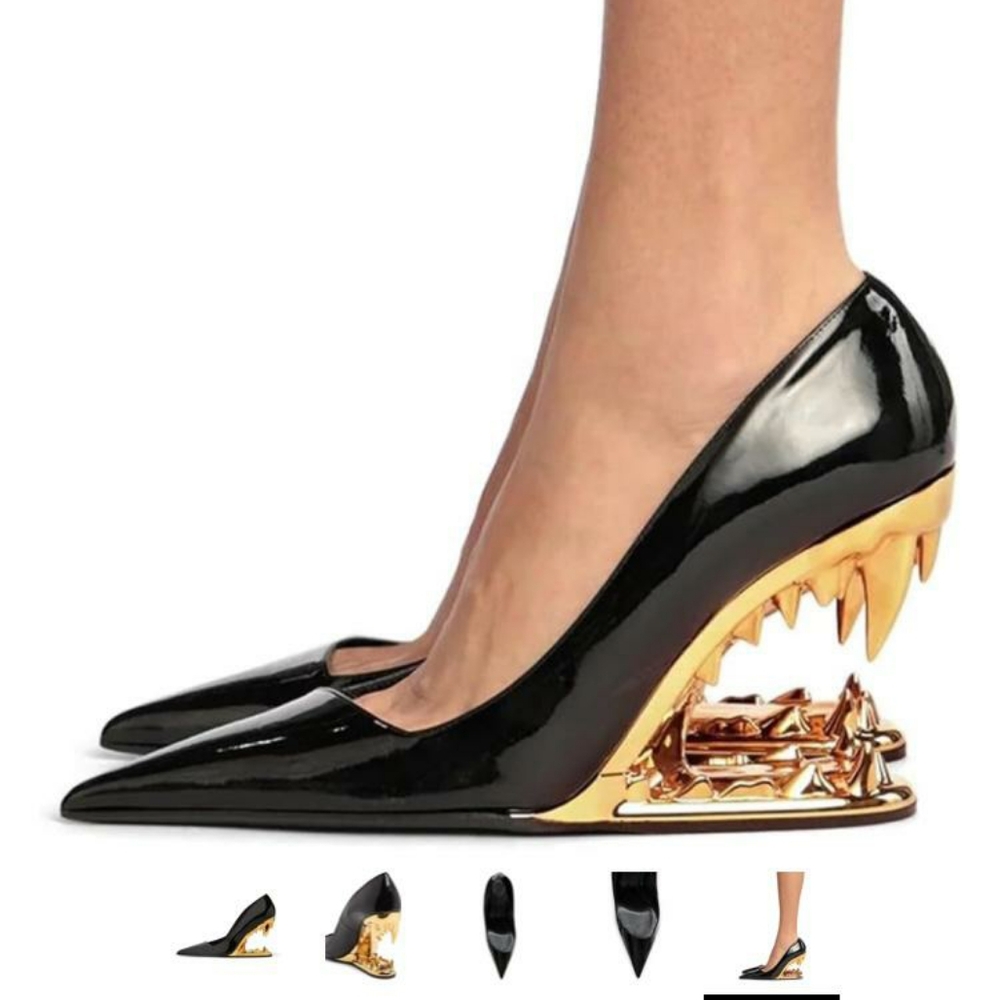 Goth Fang Teeth Heel Pumps
